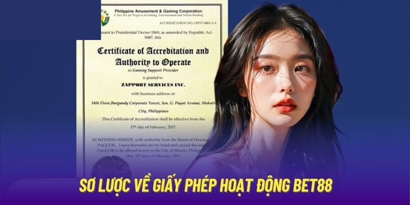 Giới thiệu sơ lược về giấy phép hoạt động BET88